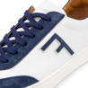 Sneakers ZEUS Blanc et daim bleu