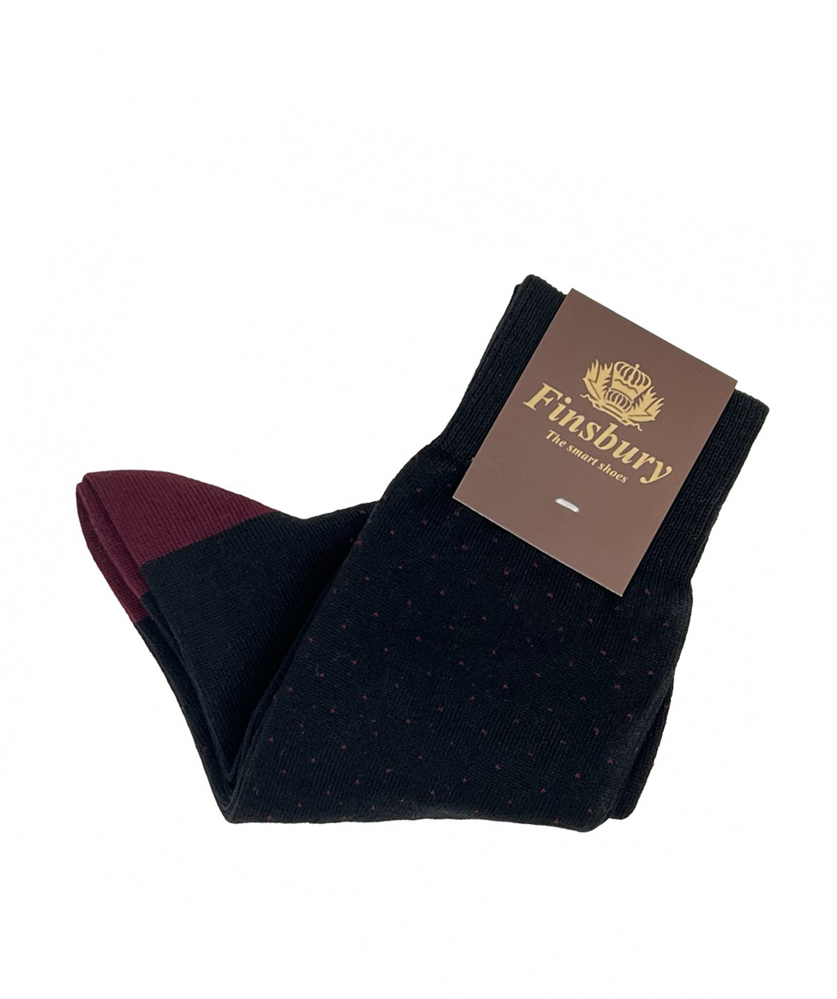 Black and Burgundy Cotton Socks