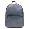 Gray Leather Backpack