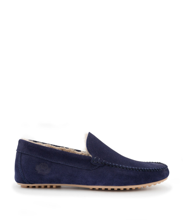 Loafers Lined Homs Light Blue Suede