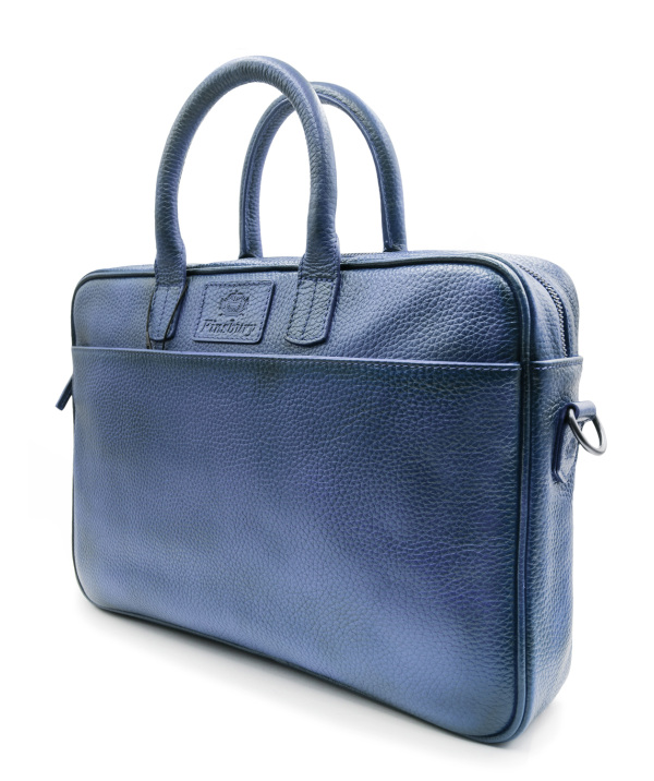 Blue Grene Grained Briefcase