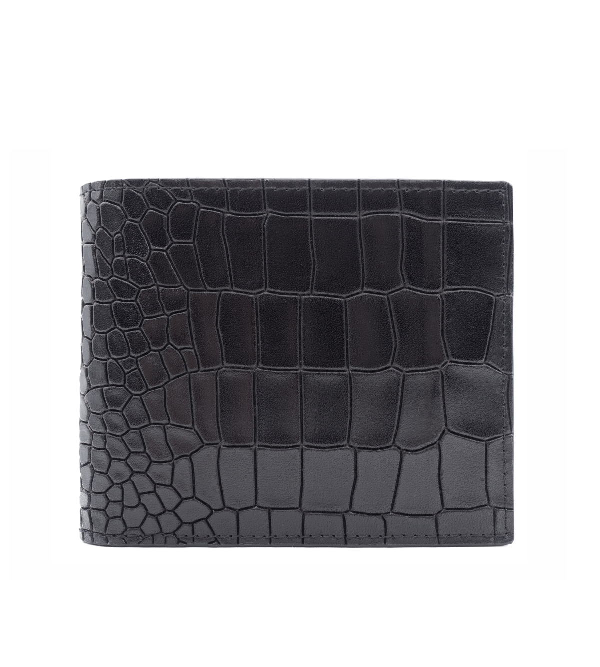 Portefeuille Croco Noir