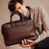 Brown Grene Grained Briefcase