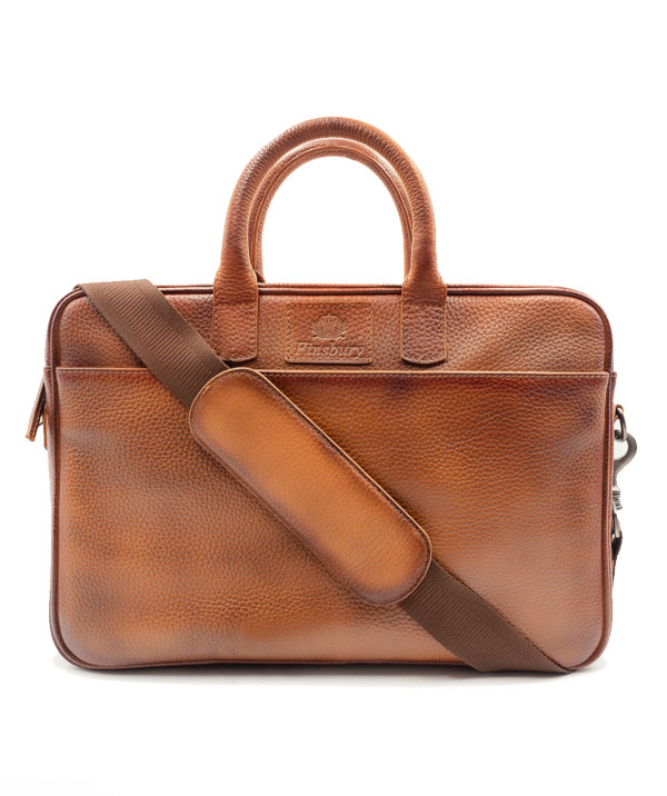 Gold Grene Grained Briefcase