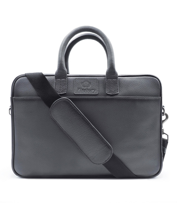 Gray Grene Grained Briefcase