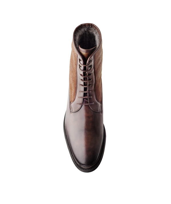 Boots fourré Finsbury - bottines cuir homme Yukon Marron homme - Finsbury Shoes