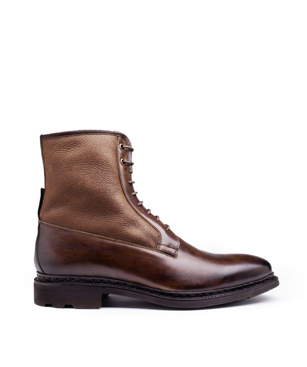 Boots fourré Finsbury - bottines cuir homme Yukon Marron homme - Finsbury Shoes
