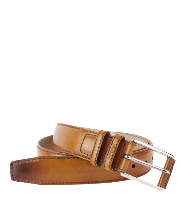 Light Brown Patina Leather Belt
