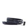 Black Twisted Leather Belt