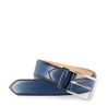 Blue Patina Leather Belt