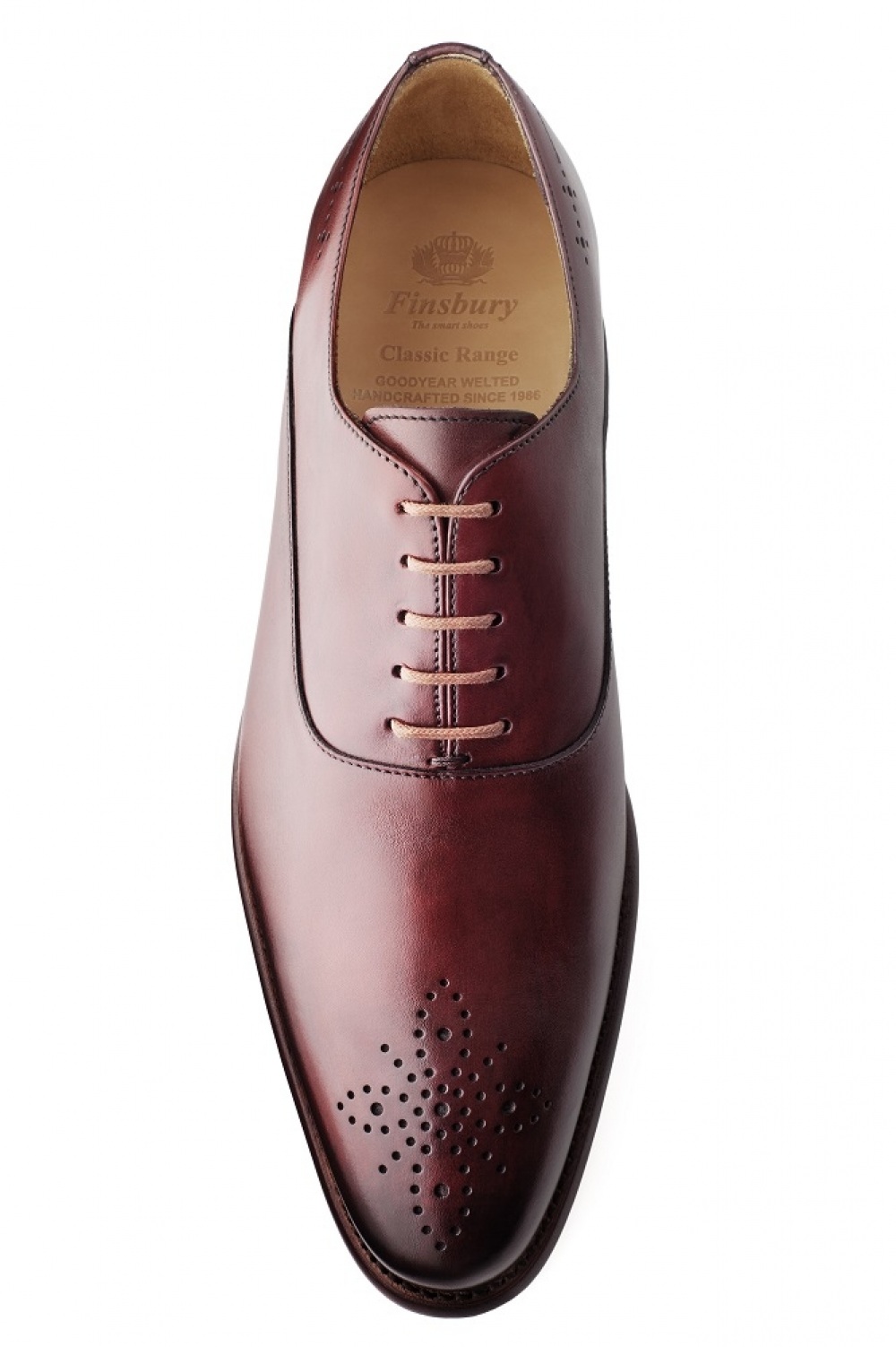 Cooper Burgundy Patina Men's Oxford Shoe - Finsbury Shoes
