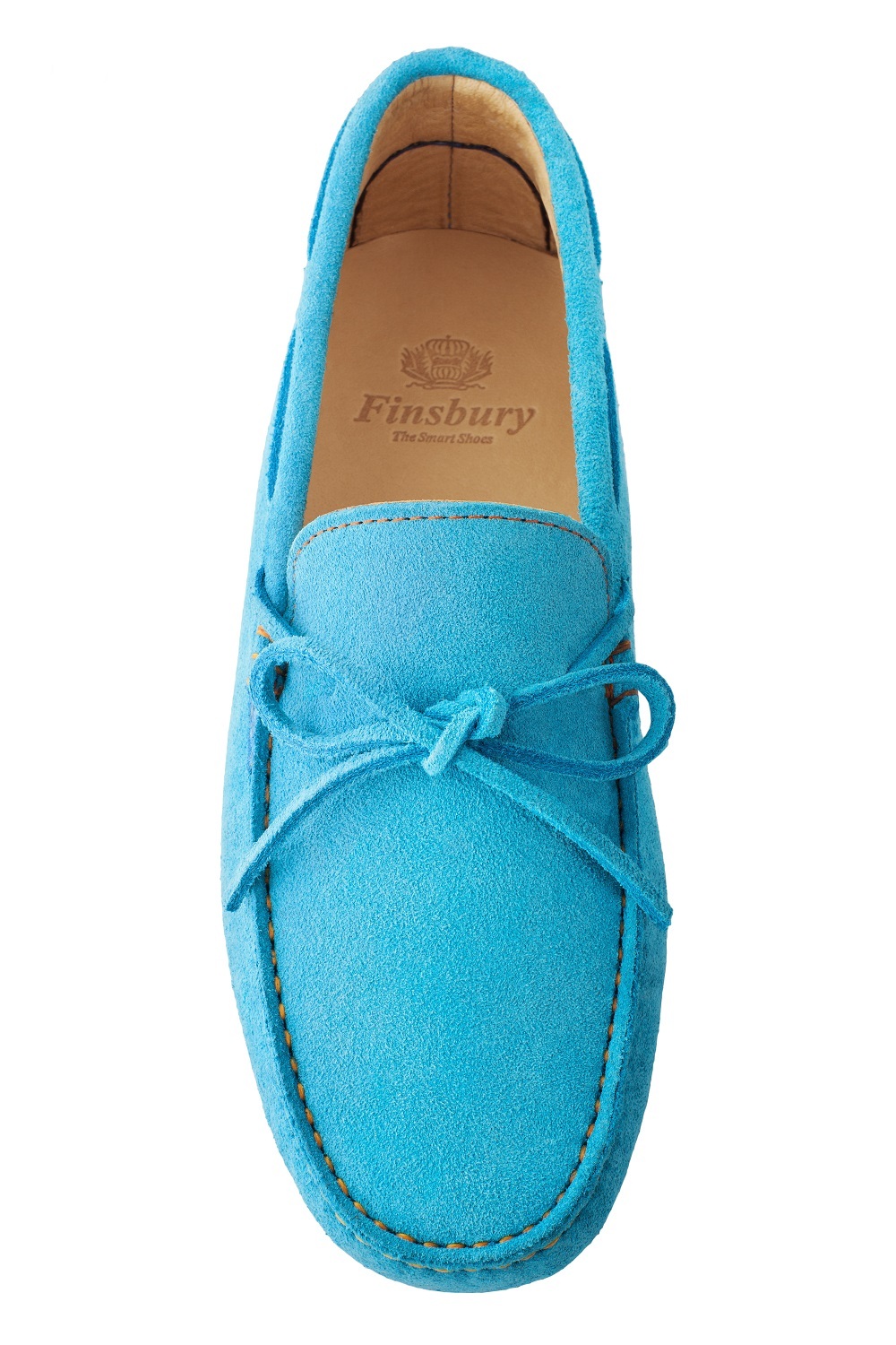 Gino Turquoise Suede Men's Loafers - Finsbury Shoes