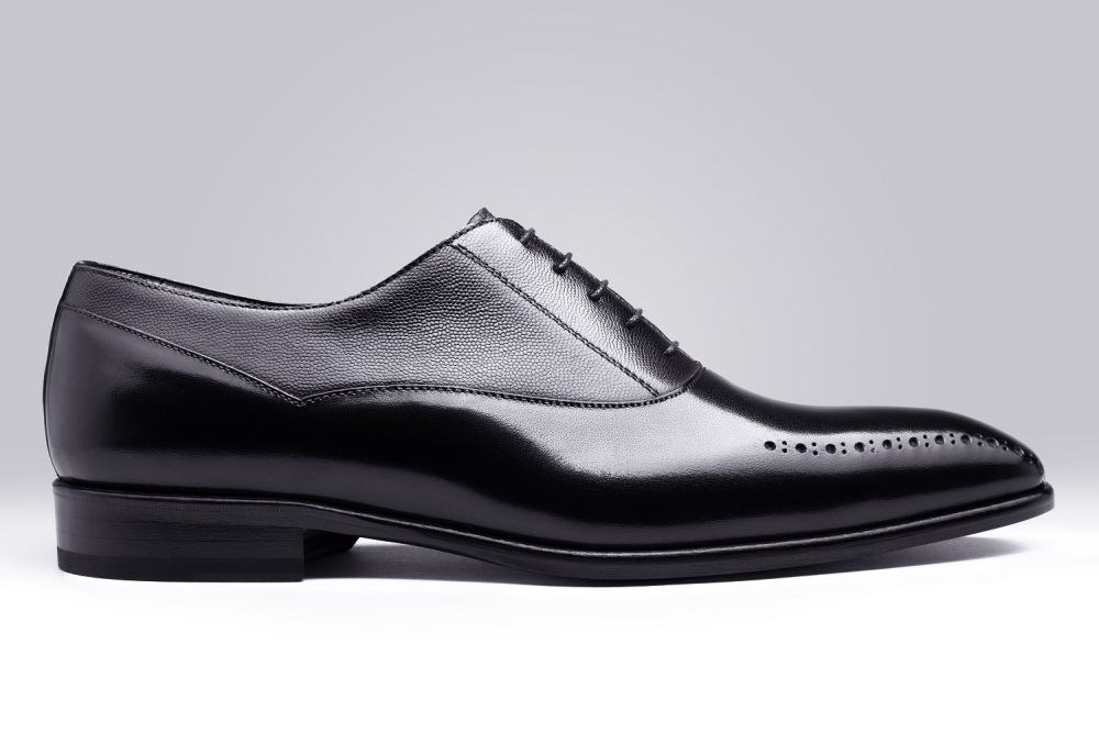 Stefano Black Men's Brogue Shoe - Finsbury Shoes