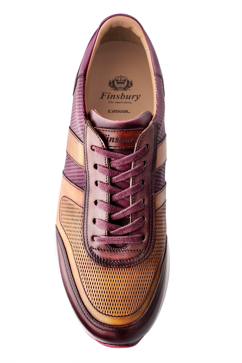 Sneakers MACEO Burgundy Brown Patina Men's Casual Shoe