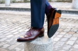 clifton chestnut brown mens derby shoe