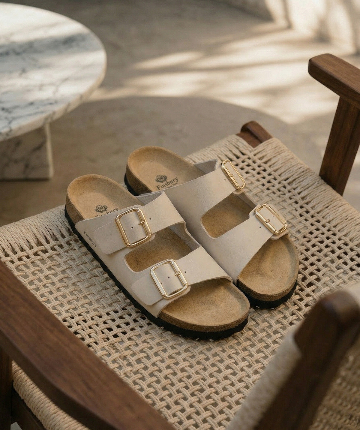 【極美品✨】YELLO SALINI SANDALS 厚底 ベージュ Aurélie Beige Sandals - Finsbury Shoes