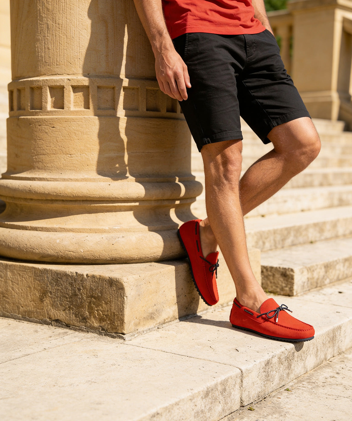 Mocassin CANCUN Daim Rouge
