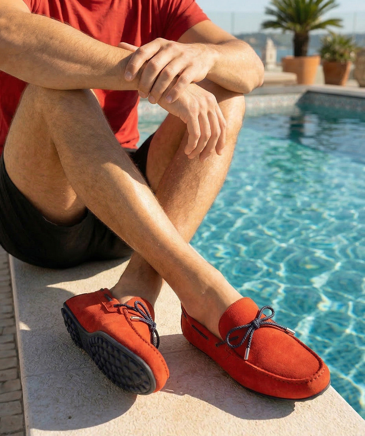 Mocassin CANCUN Daim Rouge