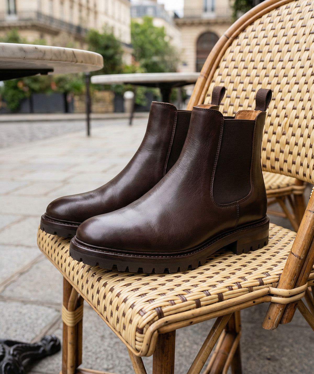 Simon Forunier ヒールブーツ ブラウン 8 FULHAM Brown Ankle Boots - Finsbury Shoes