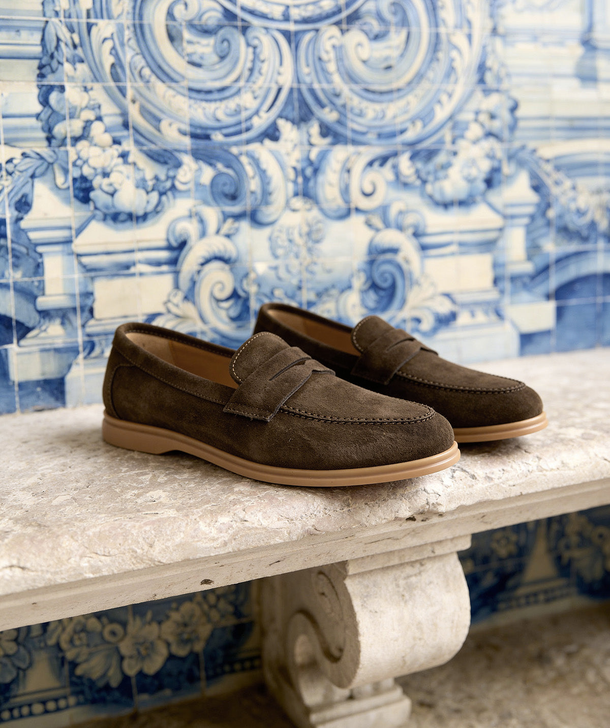 Mocassin PORTOBELLO Daim Olive Sombre