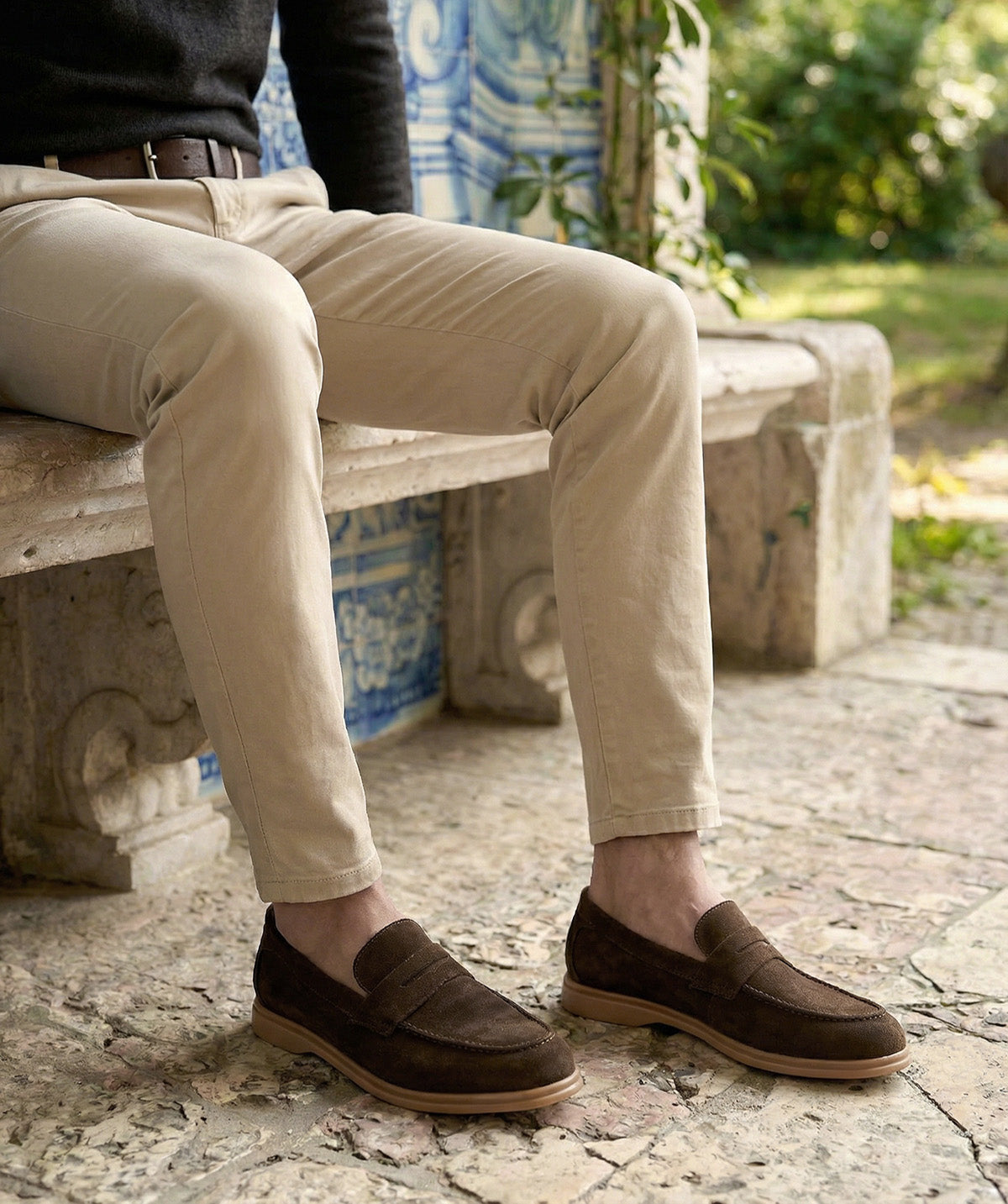 Mocassin PORTOBELLO Daim Olive Sombre