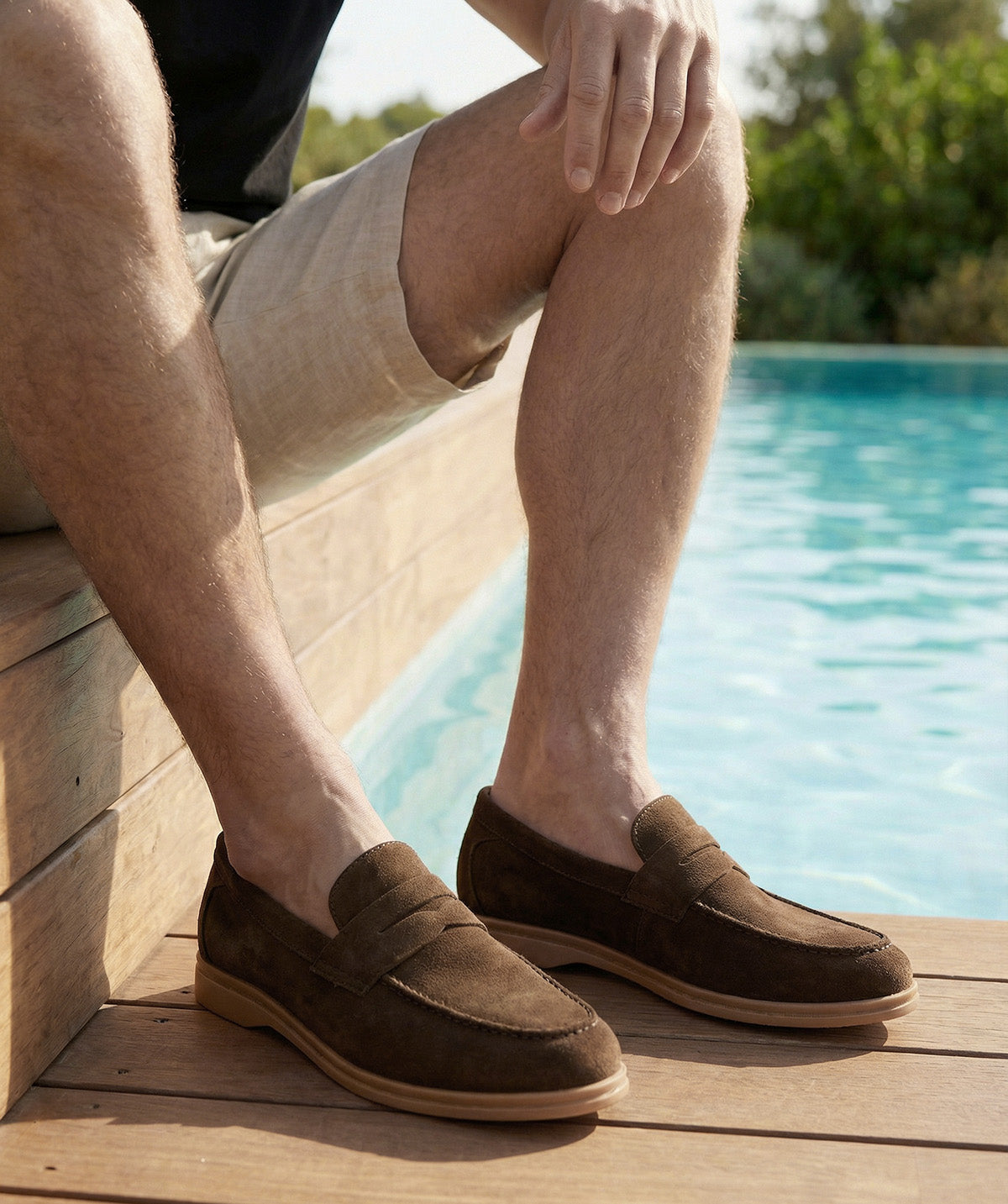 Mocassin PORTOBELLO Daim Olive Sombre