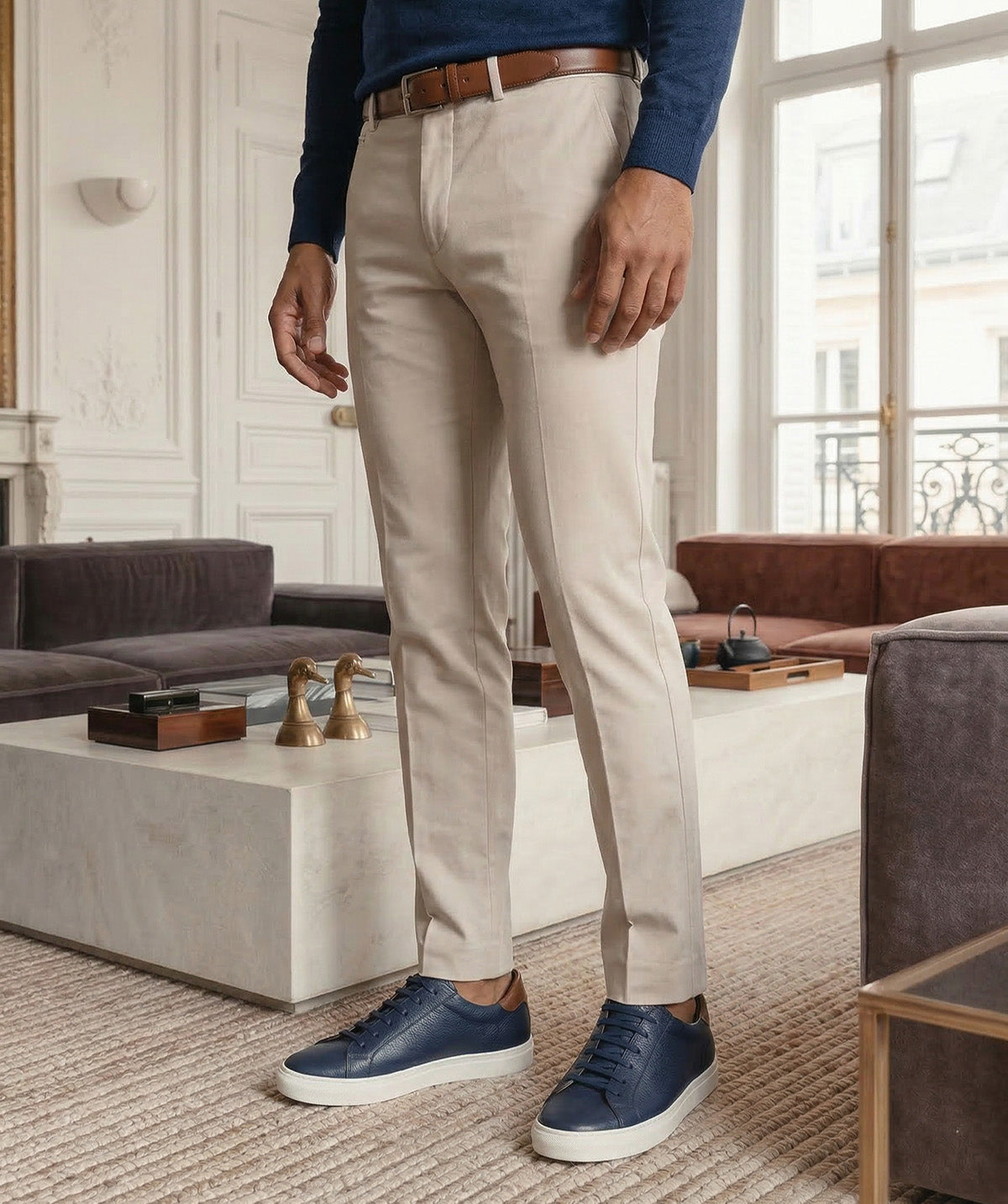 Sneakers MURPHY Grainé Marine
