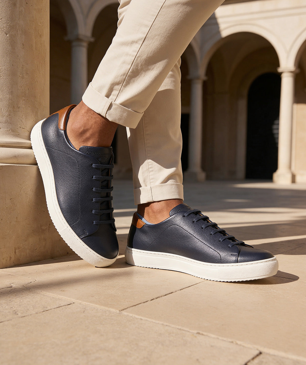 Sneakers MURPHY Grainé Marine