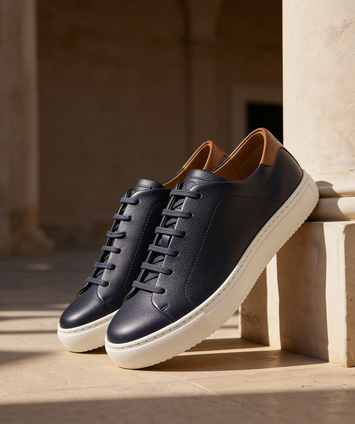 Sneakers MURPHY Grainé Marine