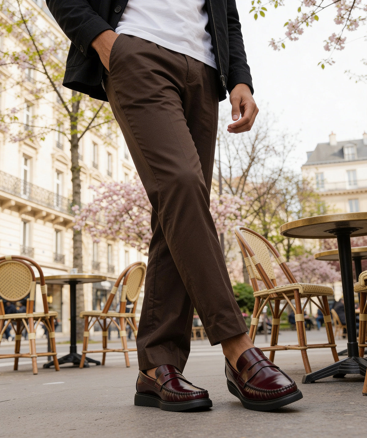 Mocassins EDUARDO Bordeaux Lisse