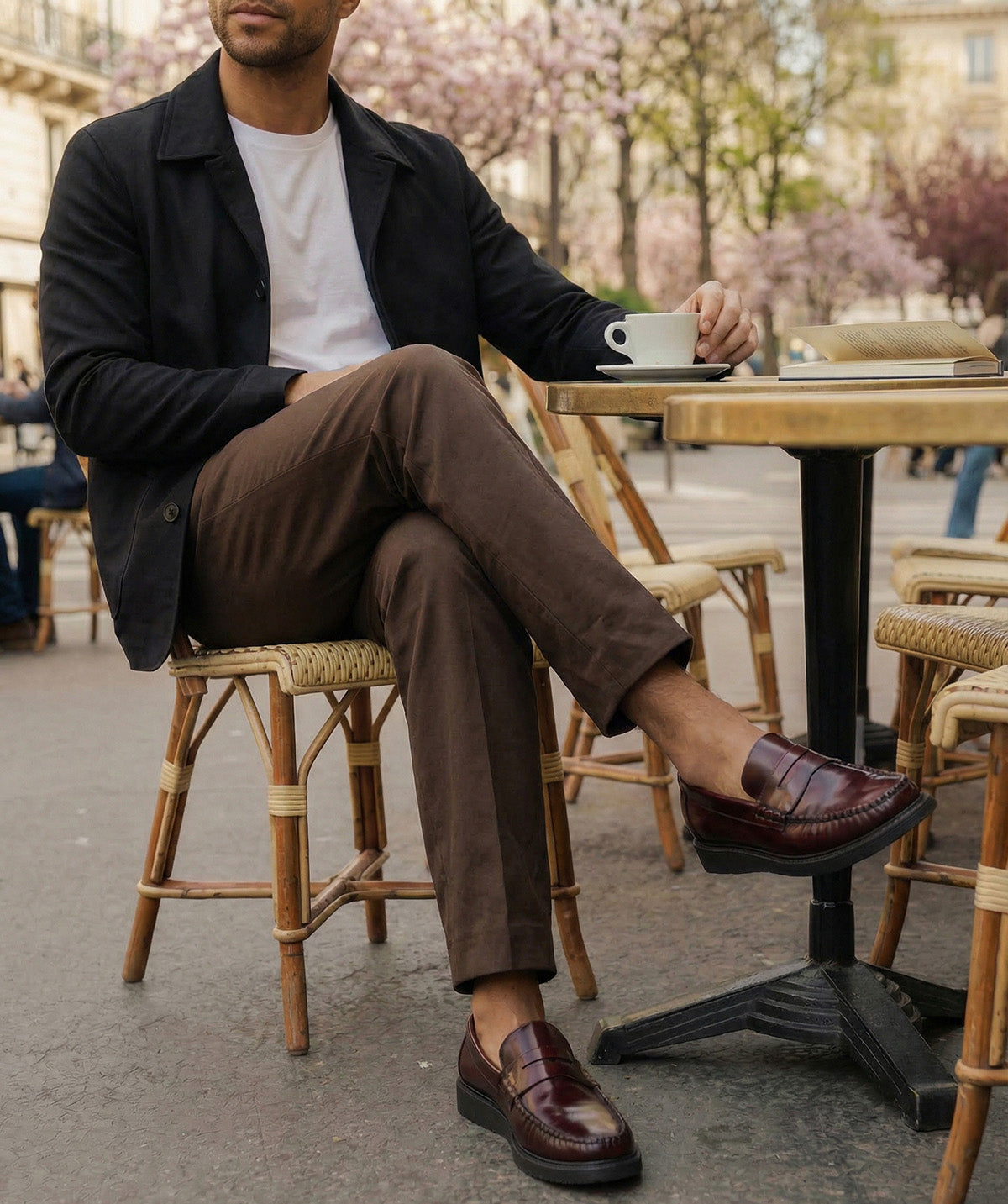 Mocassins EDUARDO Bordeaux Lisse