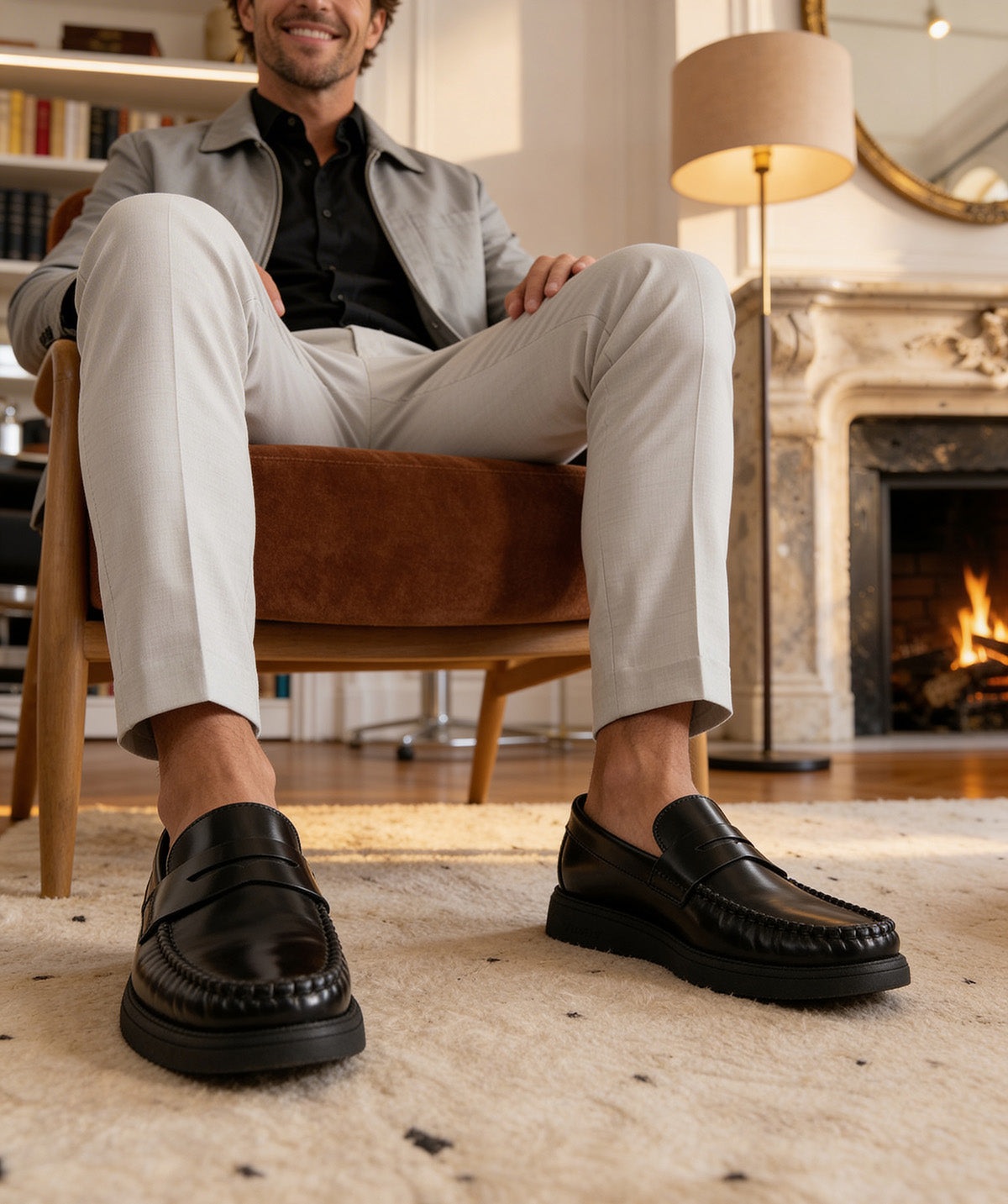 Mocassins EDUARDO Noir Lisse