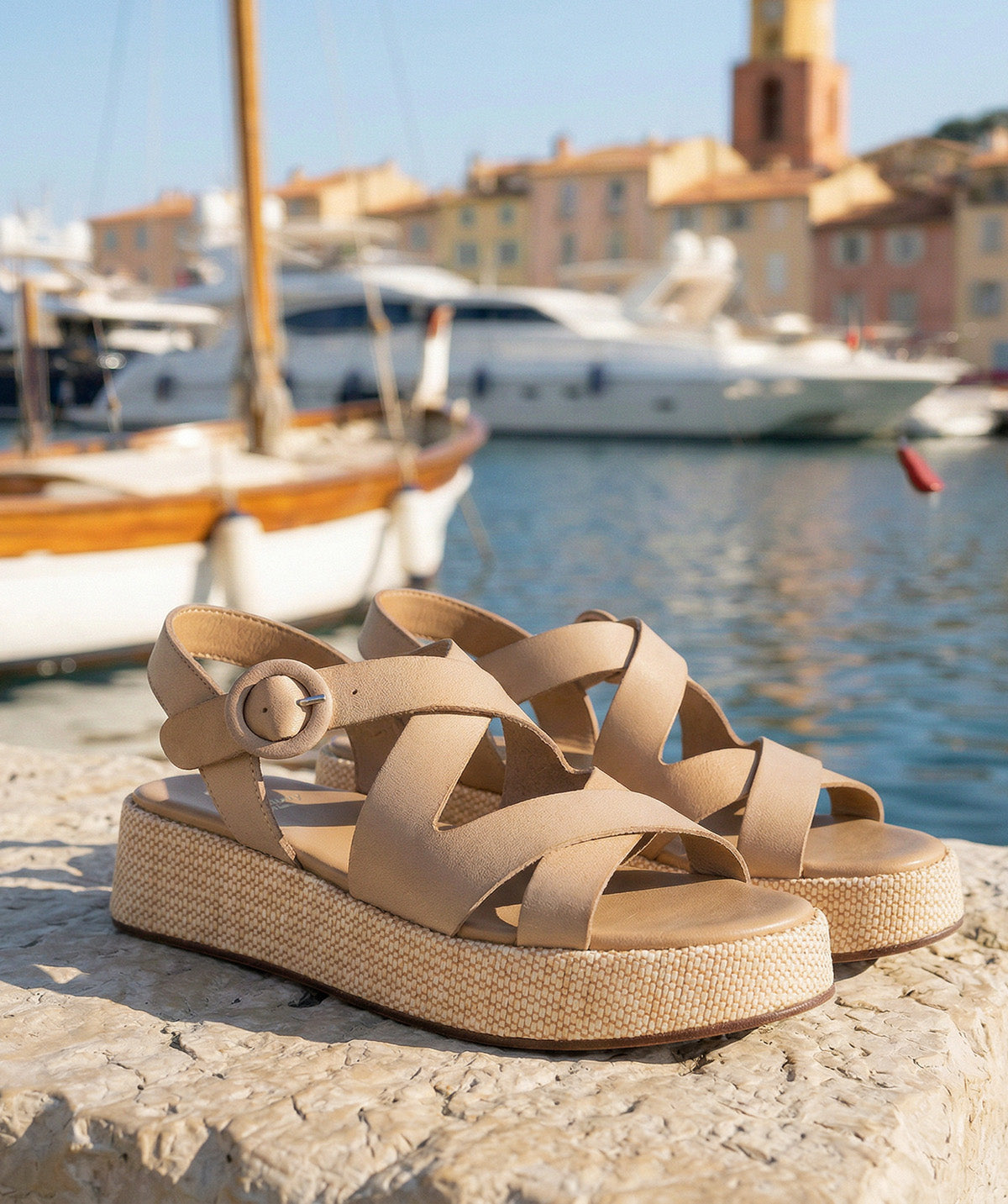 BRIGITTE Beige Sandals