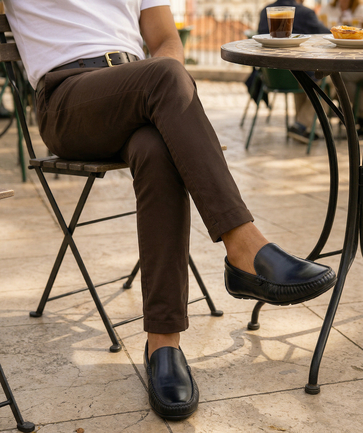 Mocassin LUCA Bleu Patiné