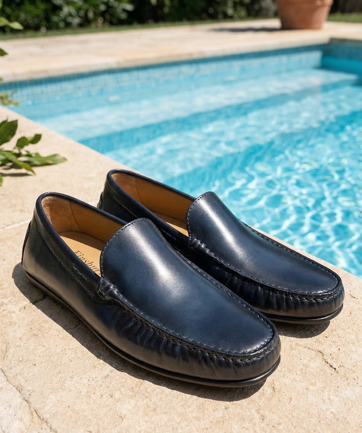 Mocassin LUCA Bleu Patiné