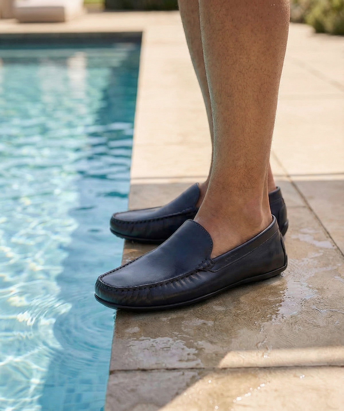 Mocassin LUCA Bleu Patiné