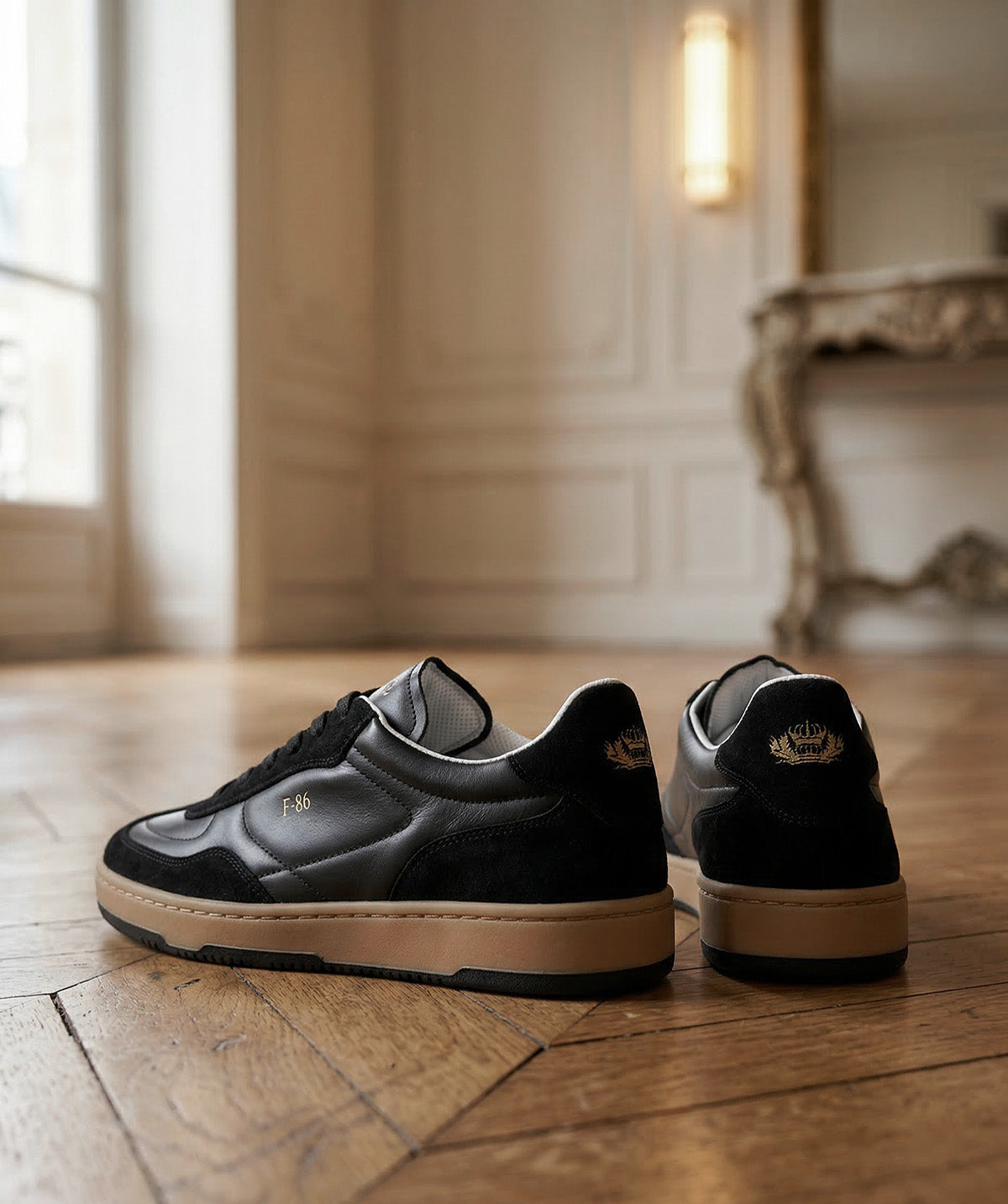 JULES Black Two-Material Sneakers