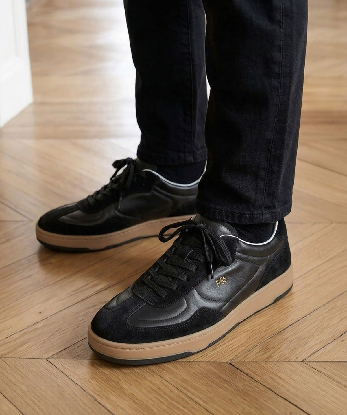 JULES Black Two-Material Sneakers