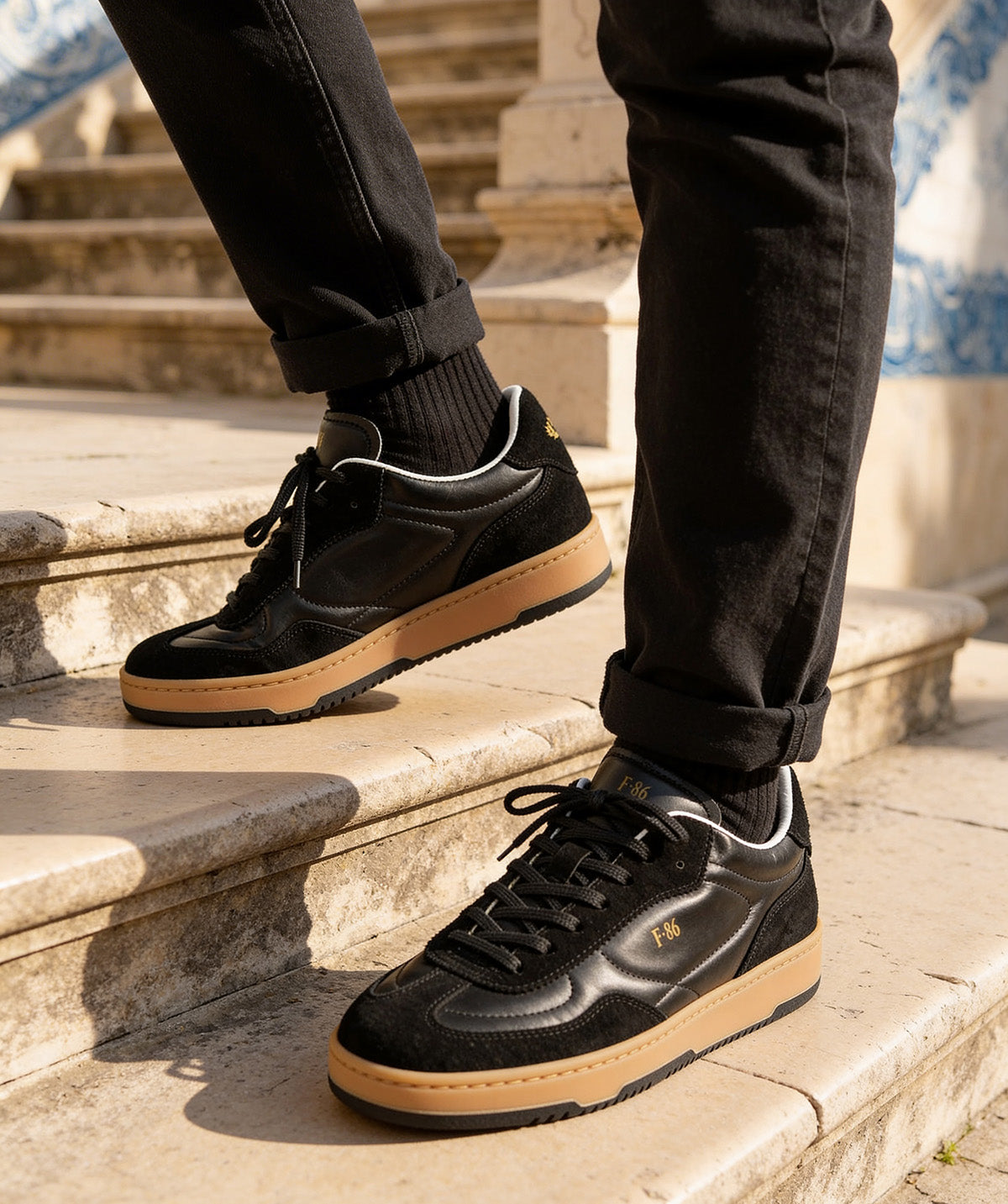 JULES Black Two-Material Sneakers