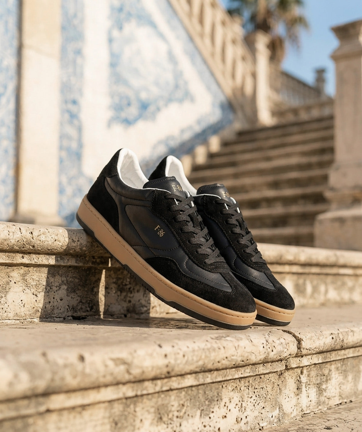 JULES Black Two-Material Sneakers