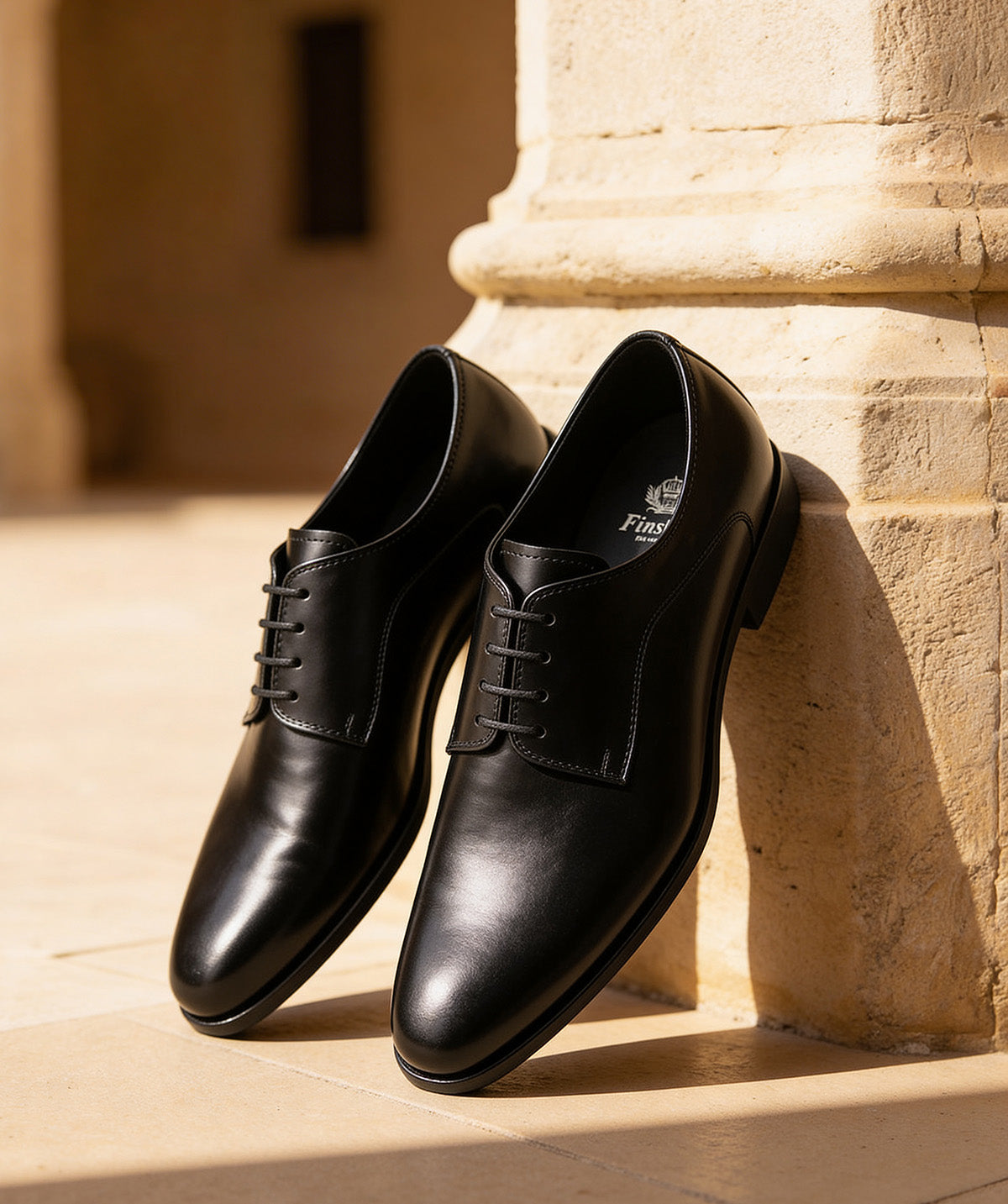 NEWARK Black Derby - Finsbury Shoes