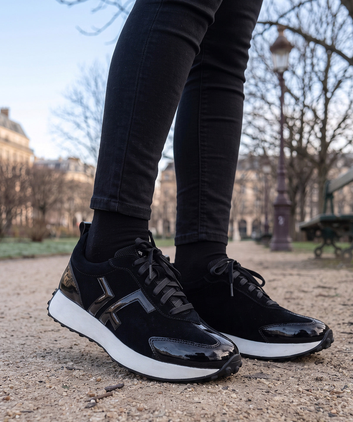 Sneakers KATE Noir Bi-Matière