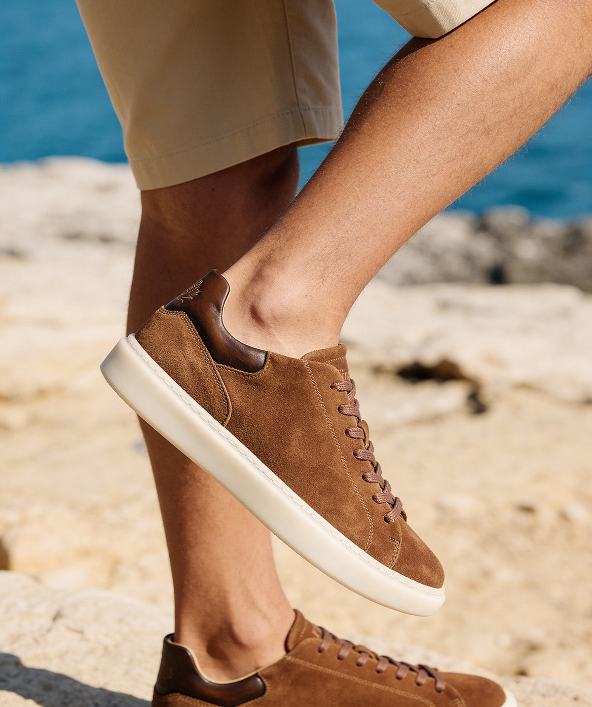 Sneakers DAYTONA Camel Suede - Finsbury Shoes