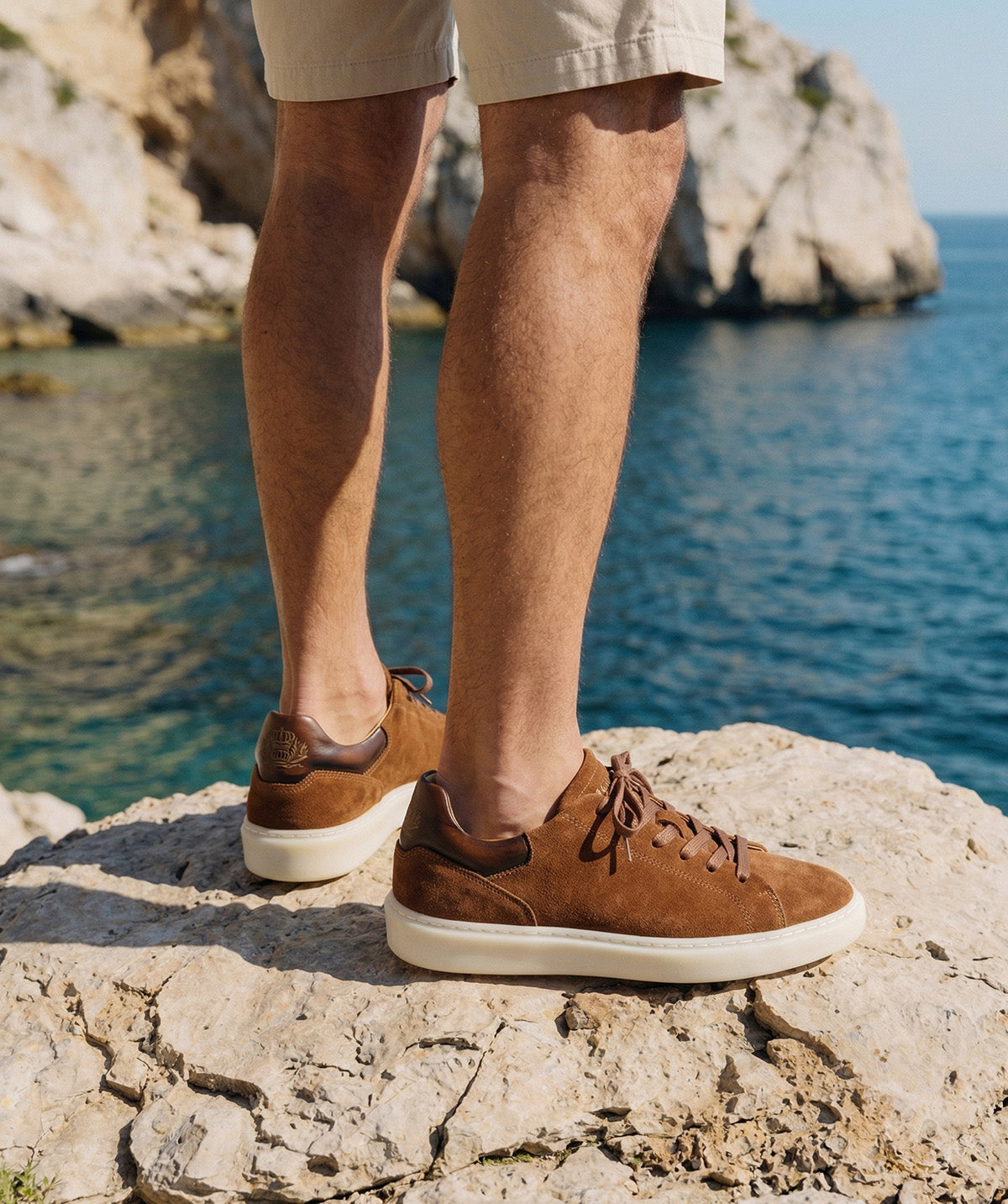 Sneakers DAYTONA Camel Suede - Finsbury Shoes