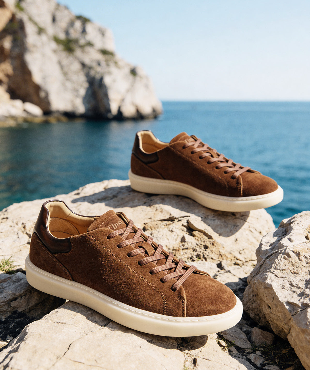 Sneakers DAYTONA Camel Suede - Finsbury Shoes