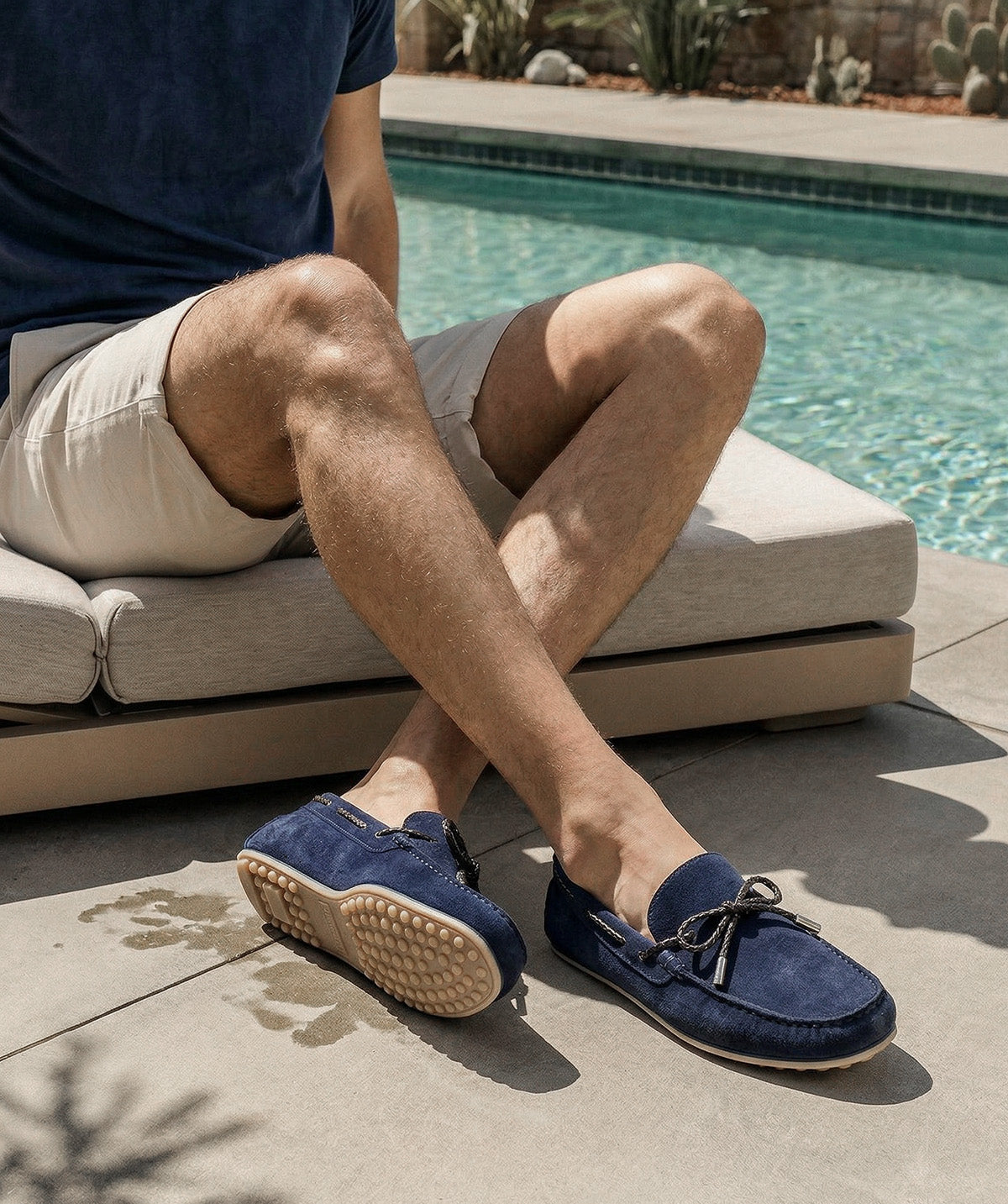 Mocassin CANCUN Daim Marine