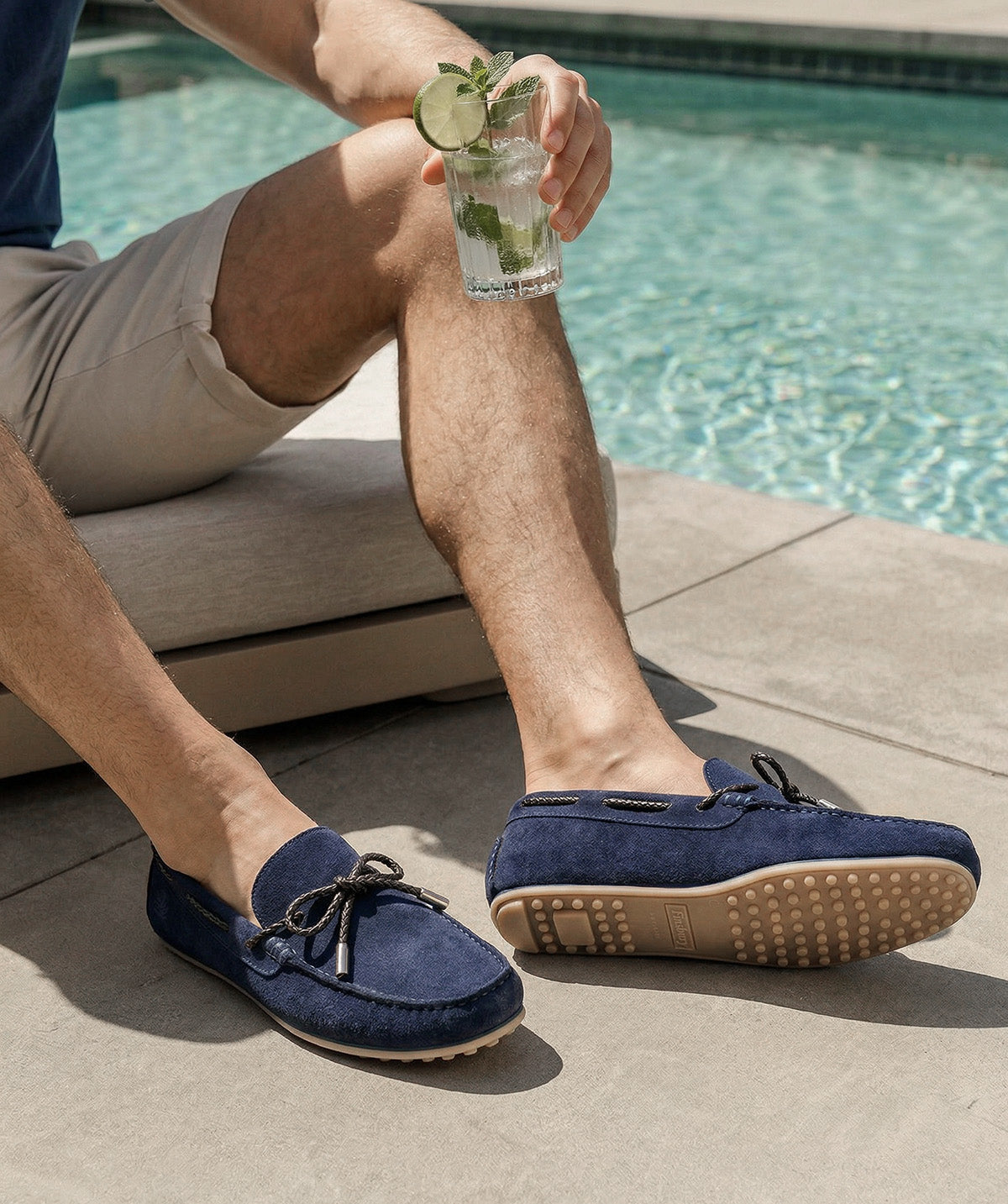 Mocassin CANCUN Daim Marine