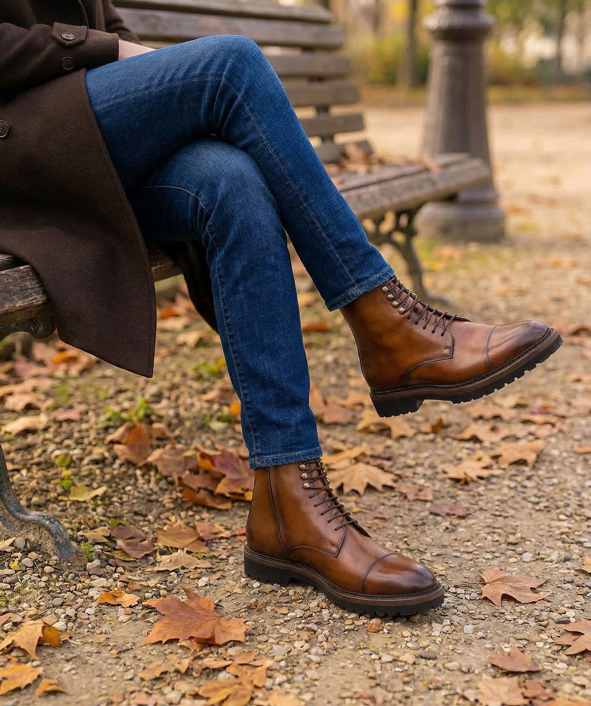 Bottines ALESSANDRO Marron Patiné