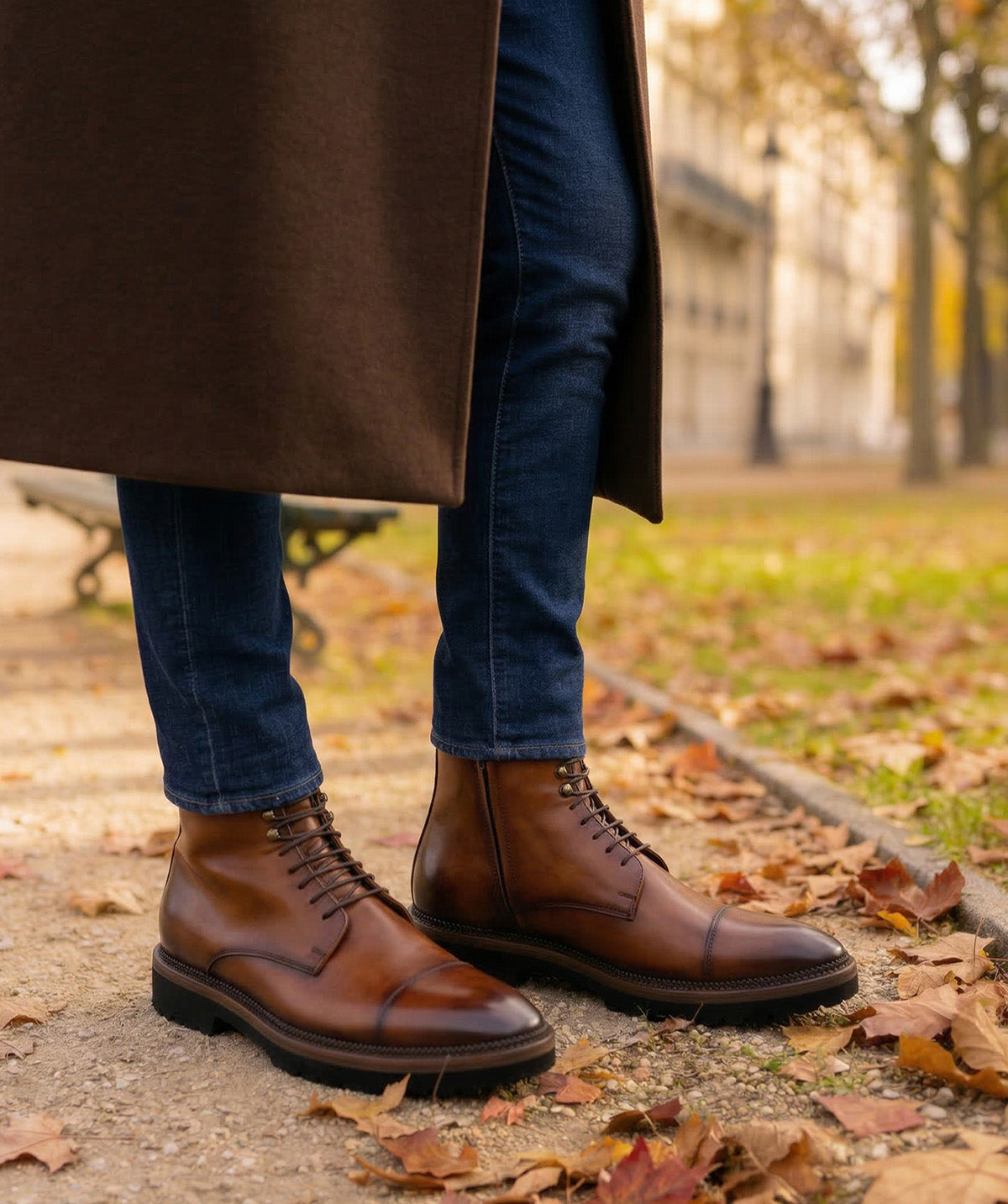 Bottines ALESSANDRO Marron Patiné