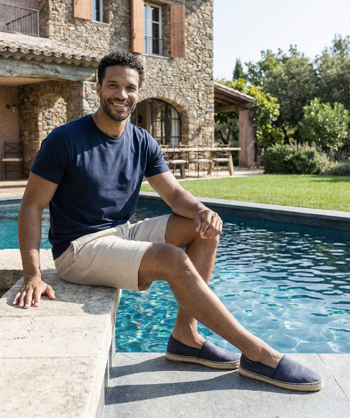 INDIANA Navy Blue Espadrilles